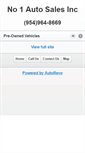 Mobile Screenshot of no1autosales.com